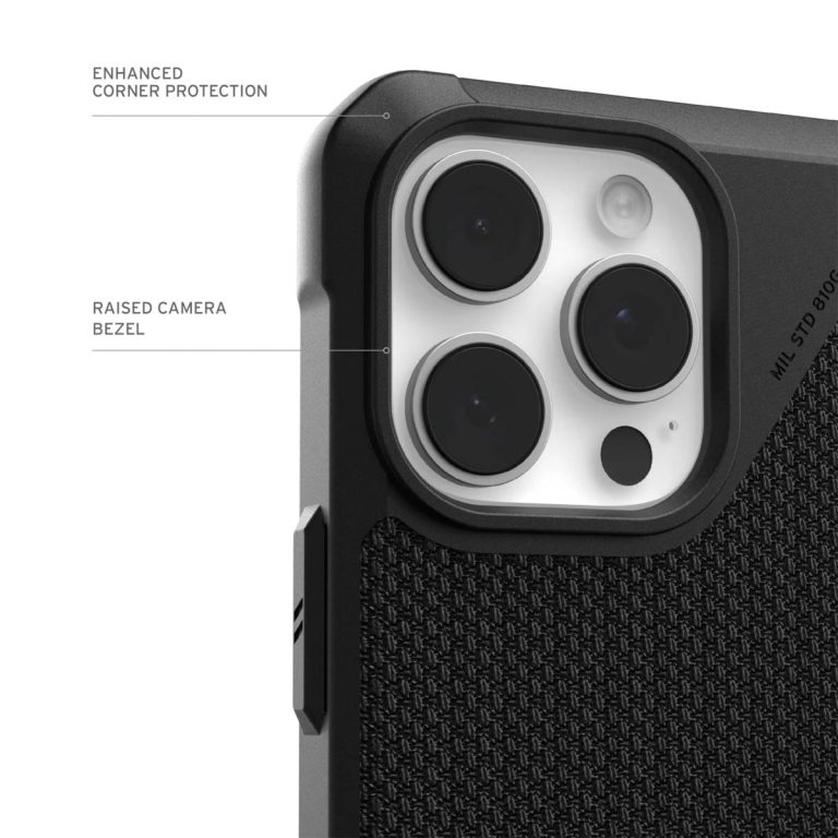 UAG Metropolis LT MagSafe Backcover Apple iPhone 16 Pro Max - Kevlar Black - Afbeelding 3