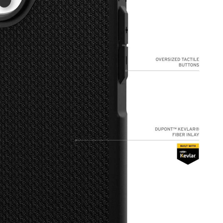 UAG Metropolis LT MagSafe Backcover Apple iPhone 16 Pro Max - Kevlar Black - Afbeelding 2