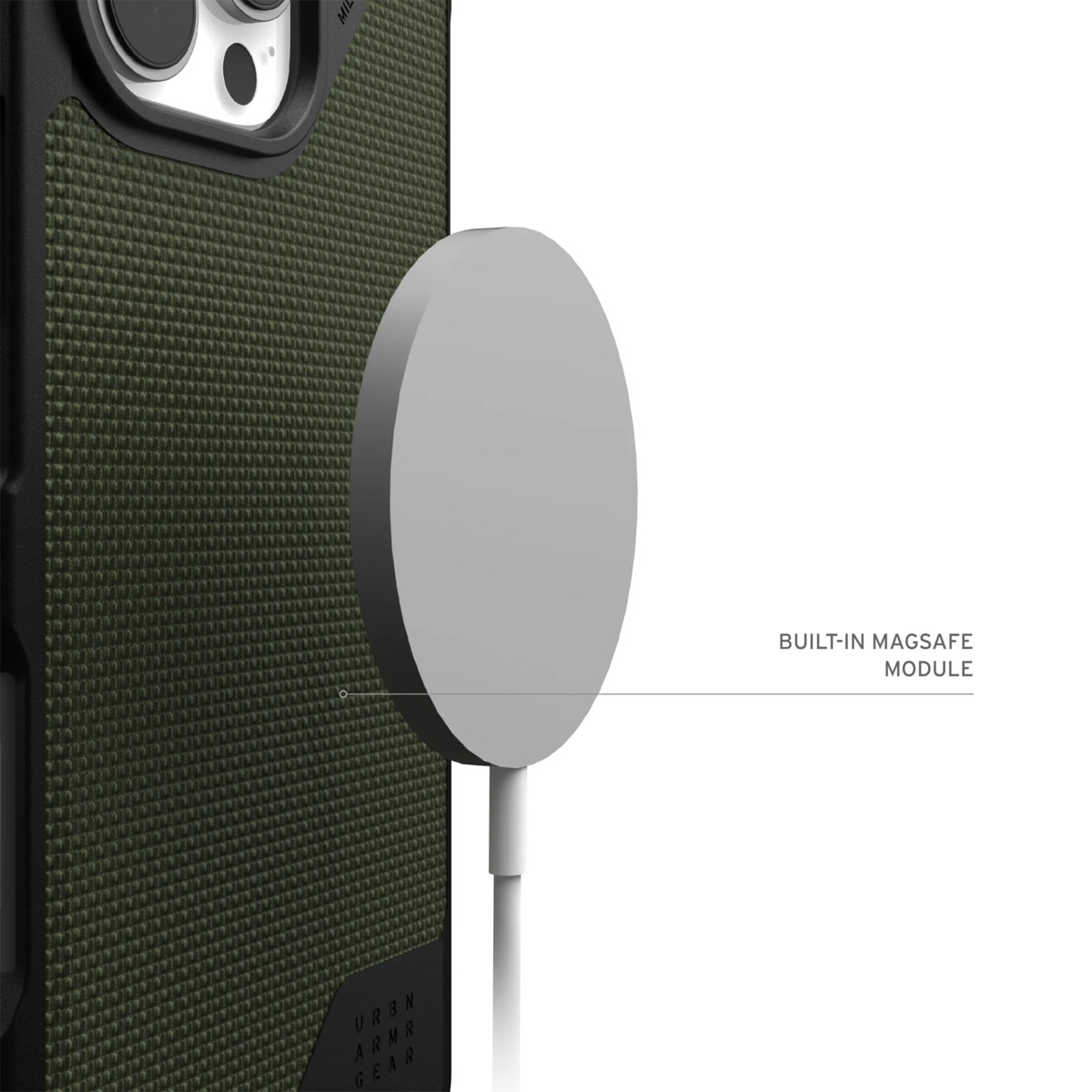 UAG Metropolis LT MagSafe Backcover Apple iPhone 16 Pro Max - Kevlar Olive - Afbeelding 5