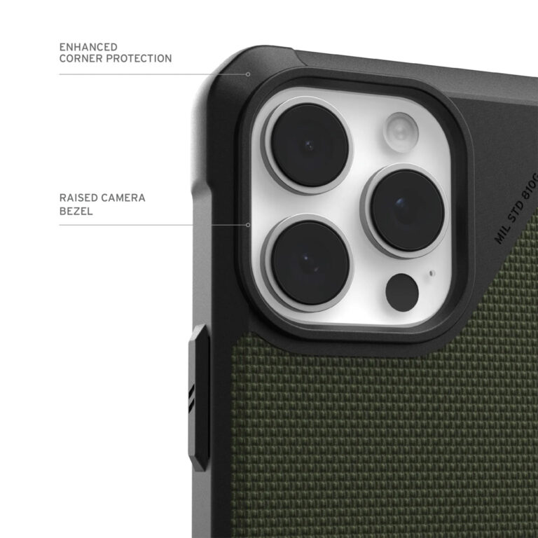 UAG Metropolis LT MagSafe Backcover Apple iPhone 16 Pro Max - Kevlar Olive - Afbeelding 3