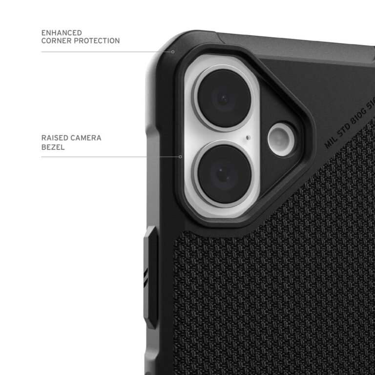 UAG Metropolis LT MagSafe Backcover Apple iPhone 16 - Kevlar Black - Afbeelding 4