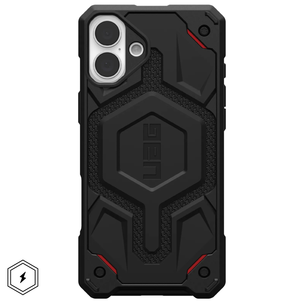 UAG Monarch Pro Backcover Apple iPhone 16 Plus - Kevlar Black - Afbeelding 2