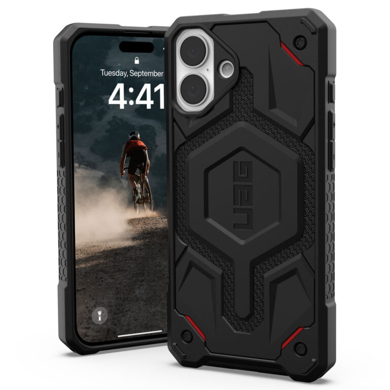 UAG Monarch Pro Backcover Apple iPhone 16 Plus - Kevlar Black - Afbeelding 2