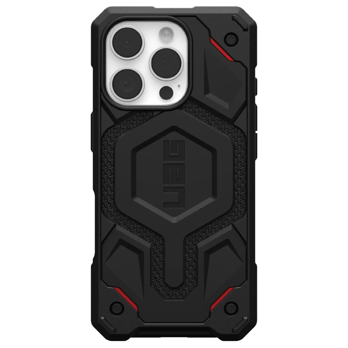 UAG Monarch Pro Backcover Apple iPhone 16 Pro - Kevlar Black - Afbeelding 4