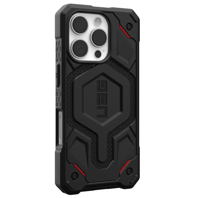 UAG Monarch Pro Backcover Apple iPhone 16 Pro - Kevlar Black - Afbeelding 4