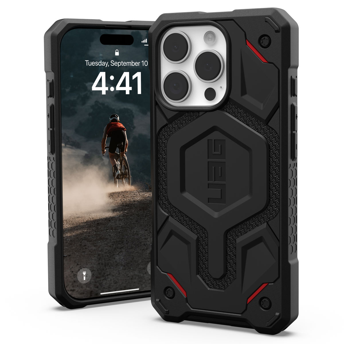 UAG Monarch Pro Backcover Apple iPhone 16 Pro – Kevlar Black