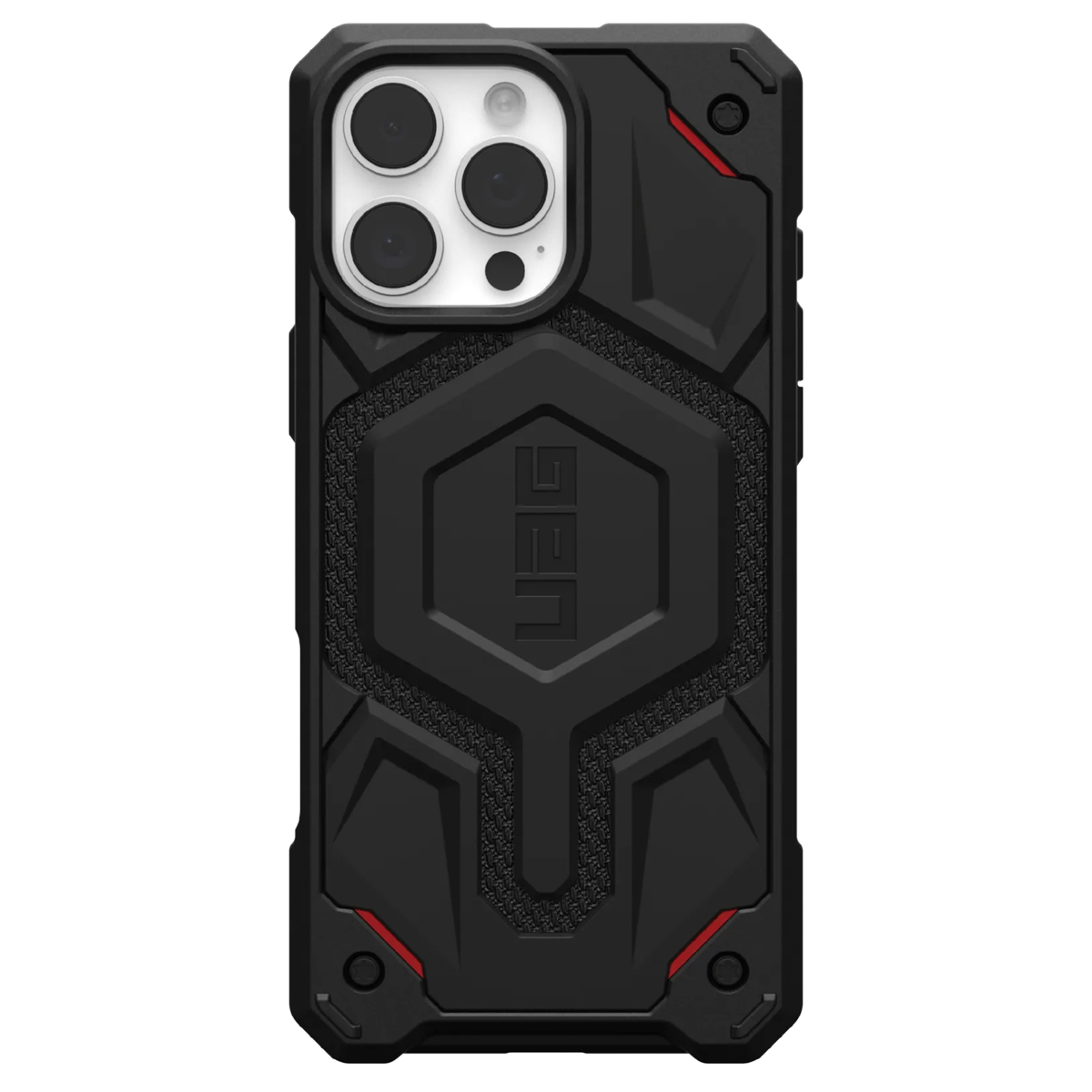 UAG Monarch Pro Backcover Apple iPhone 16 Pro Max - Kevlar Black - Afbeelding 4
