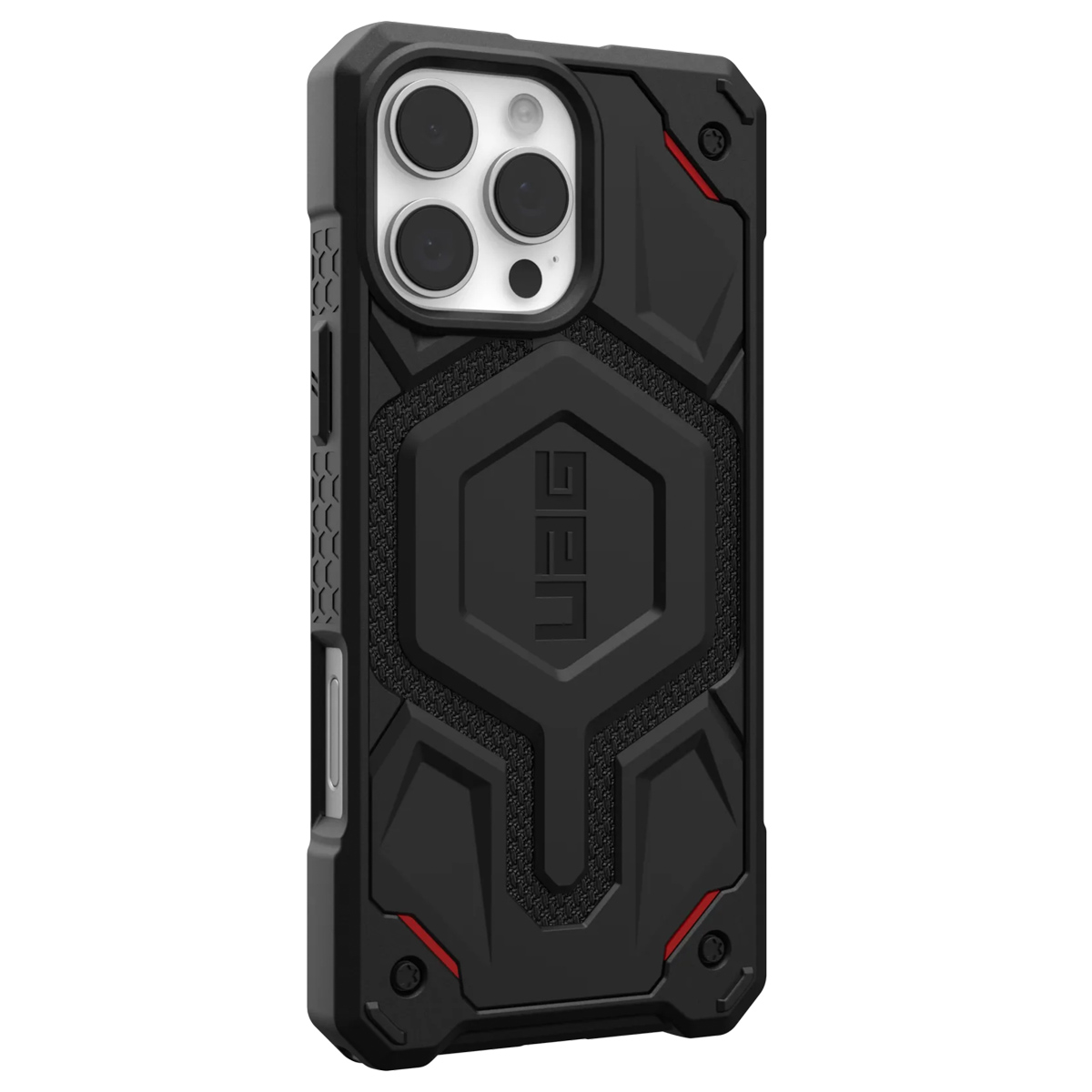 UAG Monarch Pro Backcover Apple iPhone 16 Pro Max - Kevlar Black - Afbeelding 7