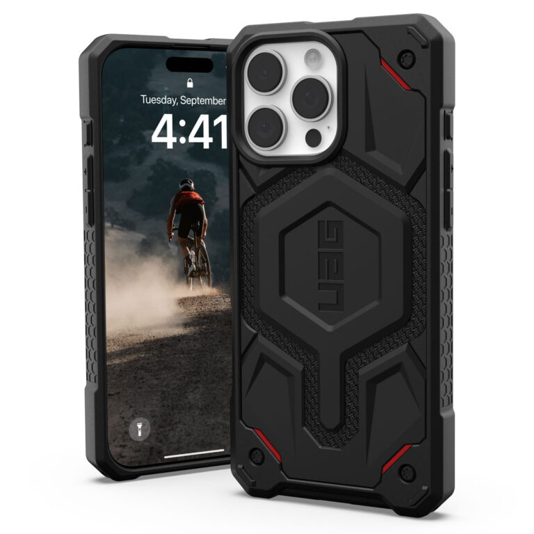 UAG Monarch Pro Backcover Apple iPhone 16 Pro Max - Kevlar Black - Afbeelding 2