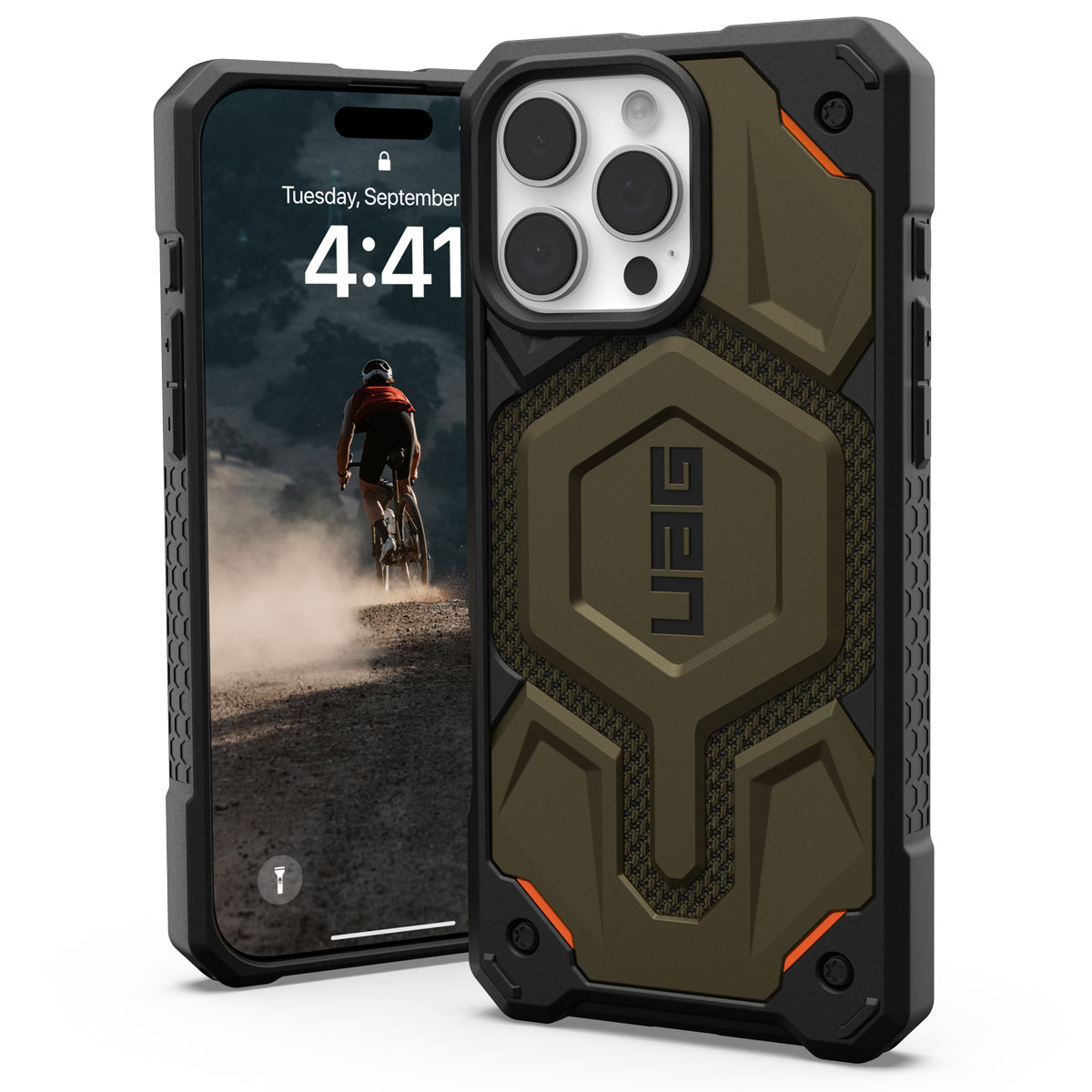 UAG Monarch Pro Backcover Apple iPhone 16 Pro Max – Kevlar Element Green
