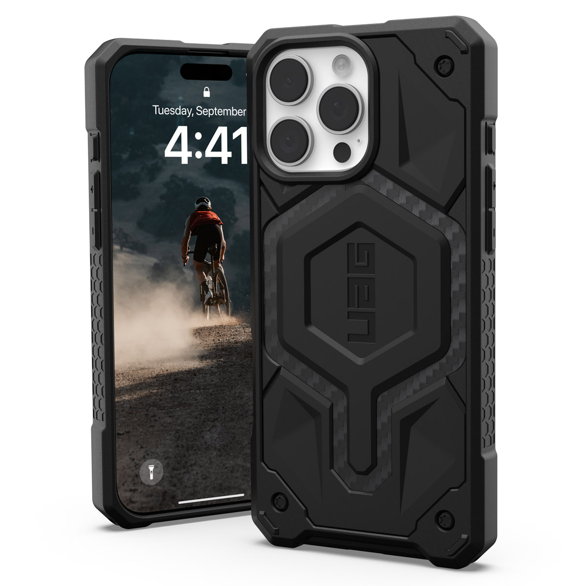 UAG Monarch Pro Backcover Apple iPhone 16 Pro Max – Carbon Fiber