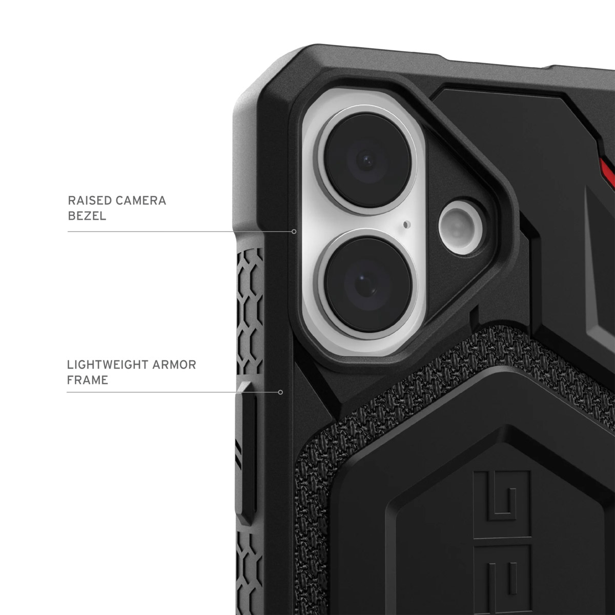 UAG Monarch Pro Backcover Apple iPhone 16 - Kevlar Black - Afbeelding 3