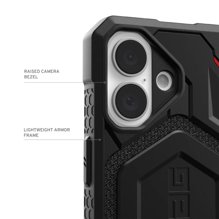 UAG Monarch Pro Backcover Apple iPhone 16 - Kevlar Black - Afbeelding 4