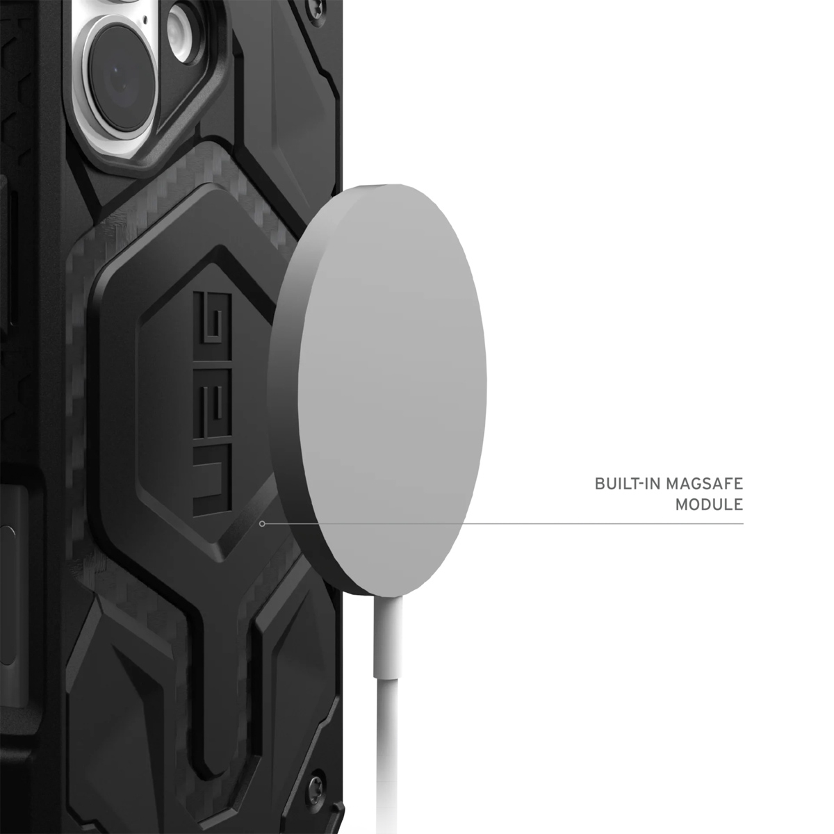 UAG Monarch Pro Backcover Apple iPhone 16 - Carbon Fiber - Afbeelding 5