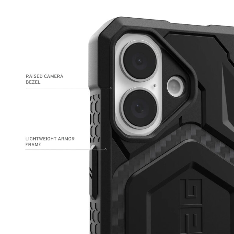 UAG Monarch Pro Backcover Apple iPhone 16 - Carbon Fiber - Afbeelding 4