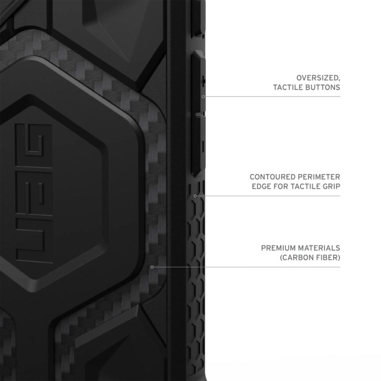 UAG Monarch Pro Backcover Apple iPhone 16 - Carbon Fiber - Afbeelding 2