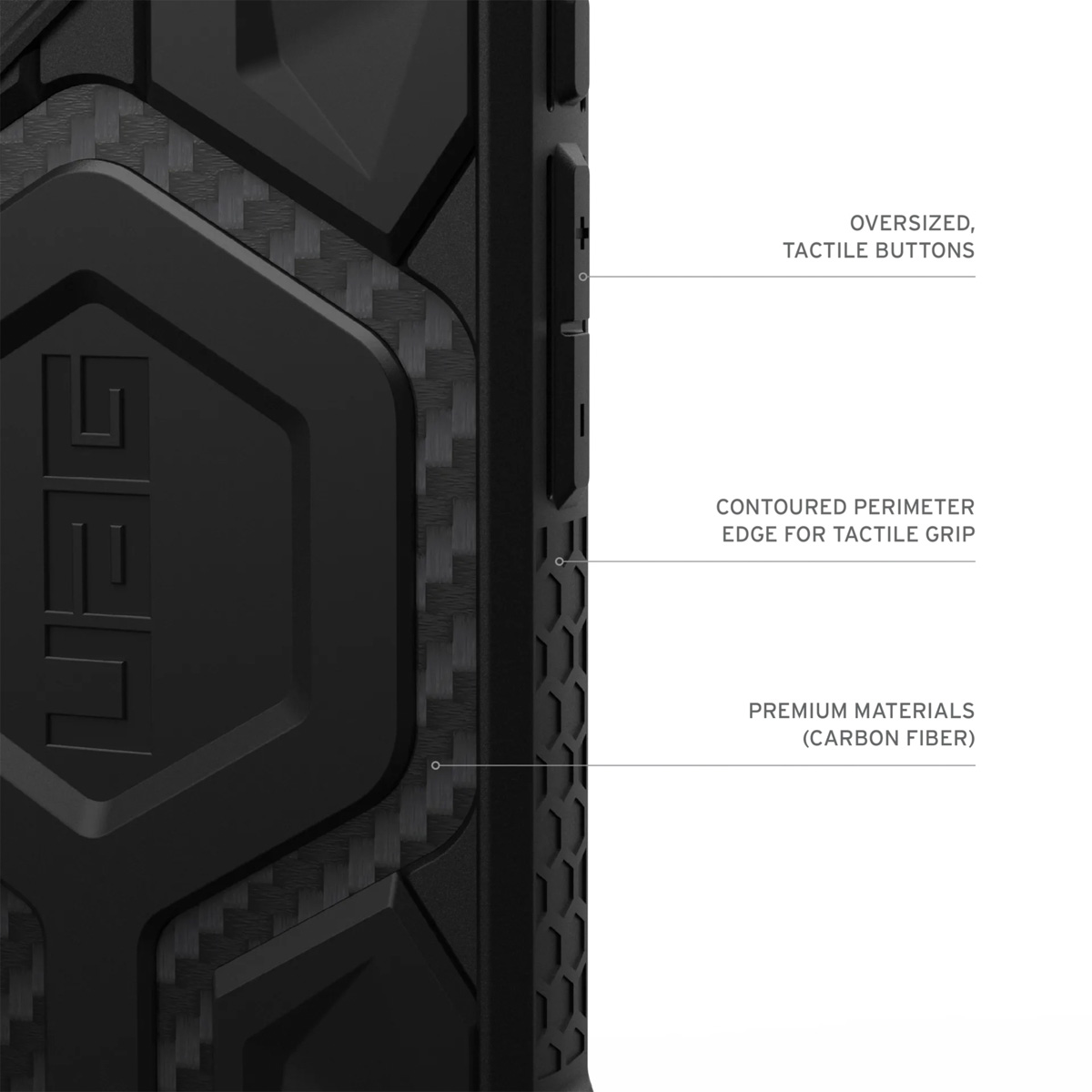 UAG Monarch Backcover Apple iPhone 16 Plus – Carbon Fiber