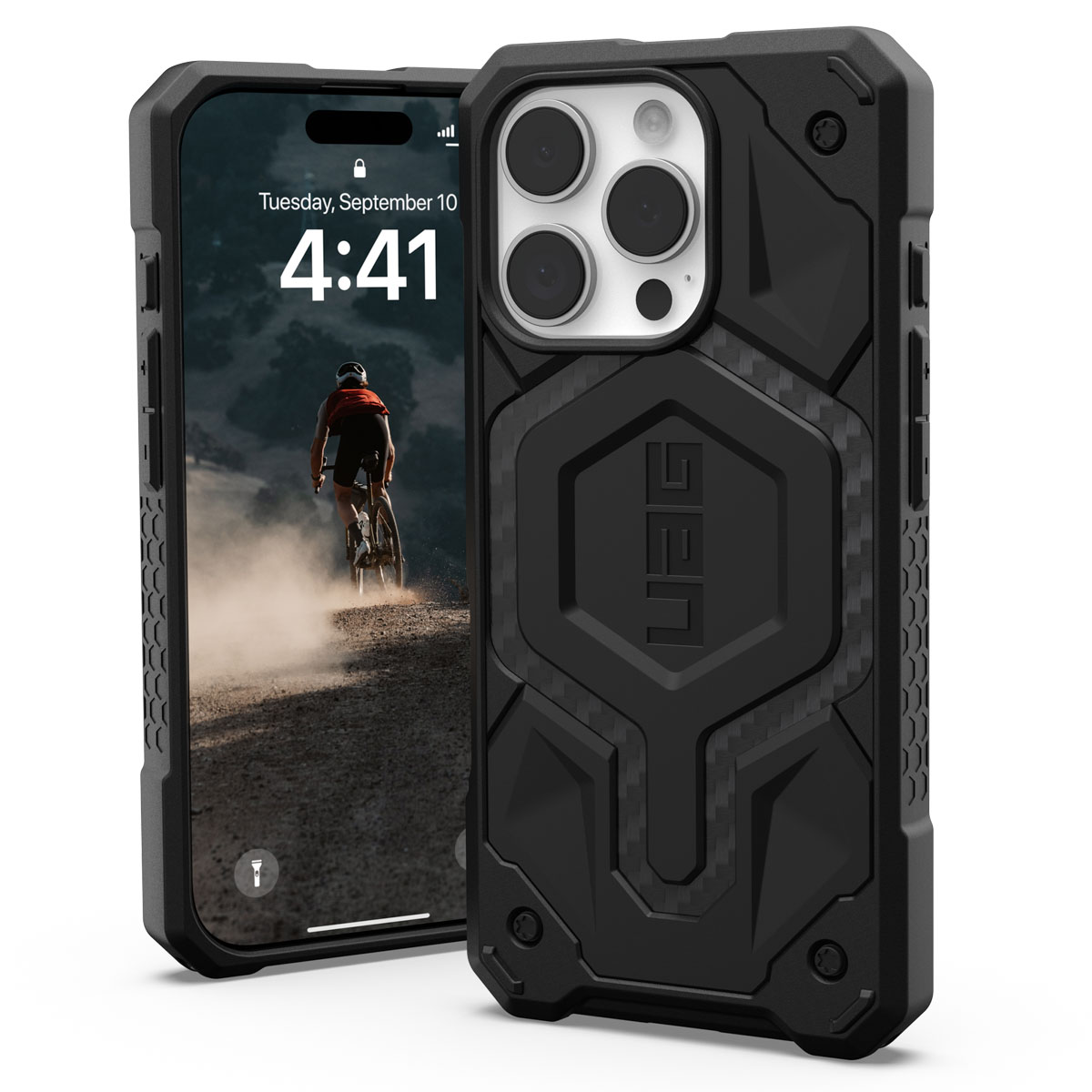 UAG Monarch Backcover Apple iPhone 16 Pro – Carbon Fiber