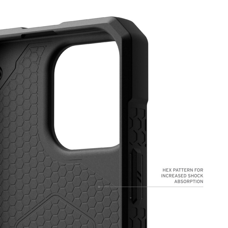 UAG Monarch Backcover Apple iPhone 16 Pro Max - Kevlar Black - Afbeelding 4