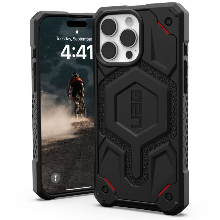 UAG Monarch Backcover Apple iPhone 16 Pro Max - Kevlar Black - Afbeelding 5