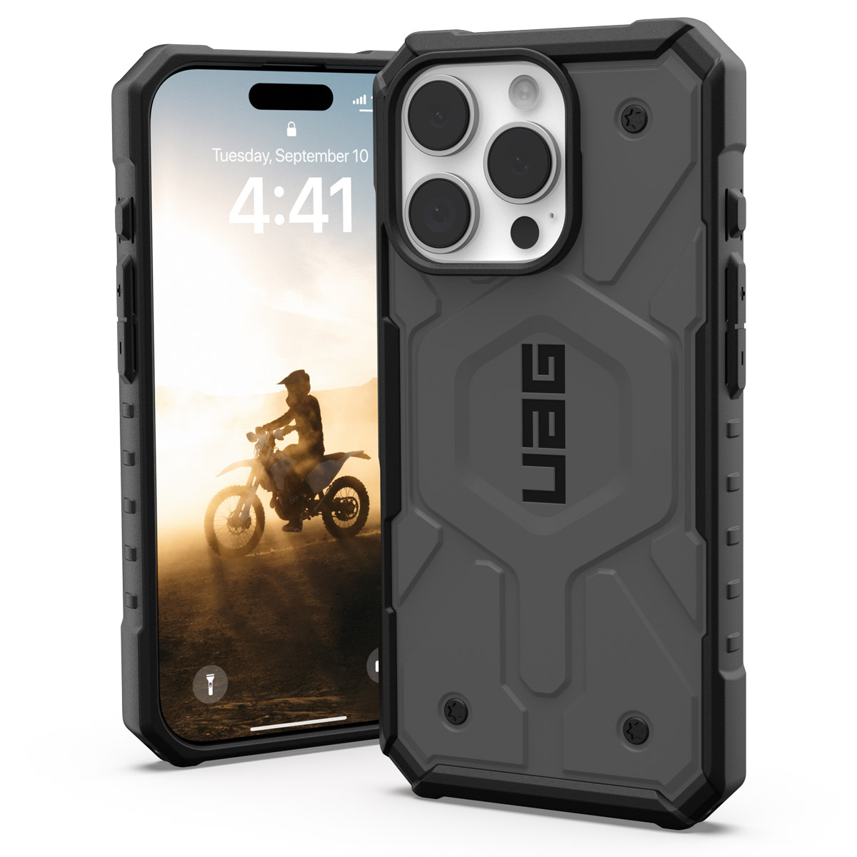 UAG Pathfinder Backcover MagSafe Apple iPhone 16 Pro – Silver