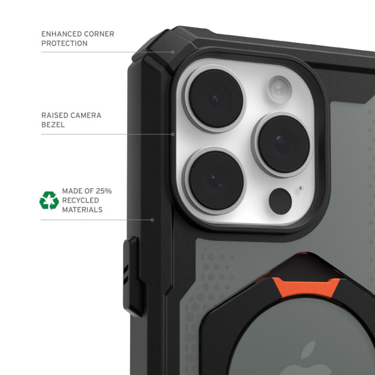 UAG Plasma XTE Backcover MagSafe Apple iPhone 16 Pro - Black / Orange - Afbeelding 4