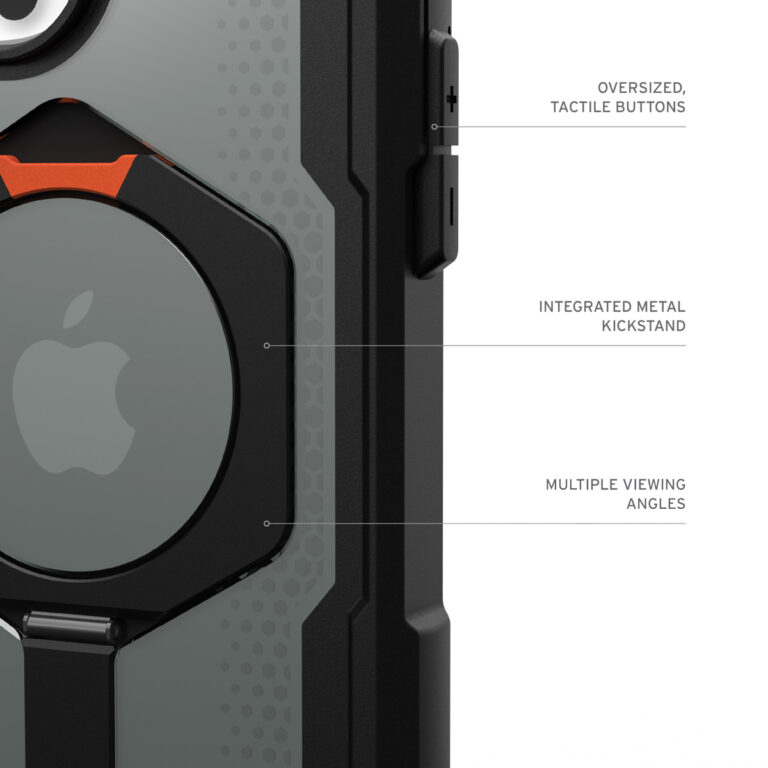UAG Plasma XTE Backcover MagSafe Apple iPhone 16 Pro - Black / Orange
