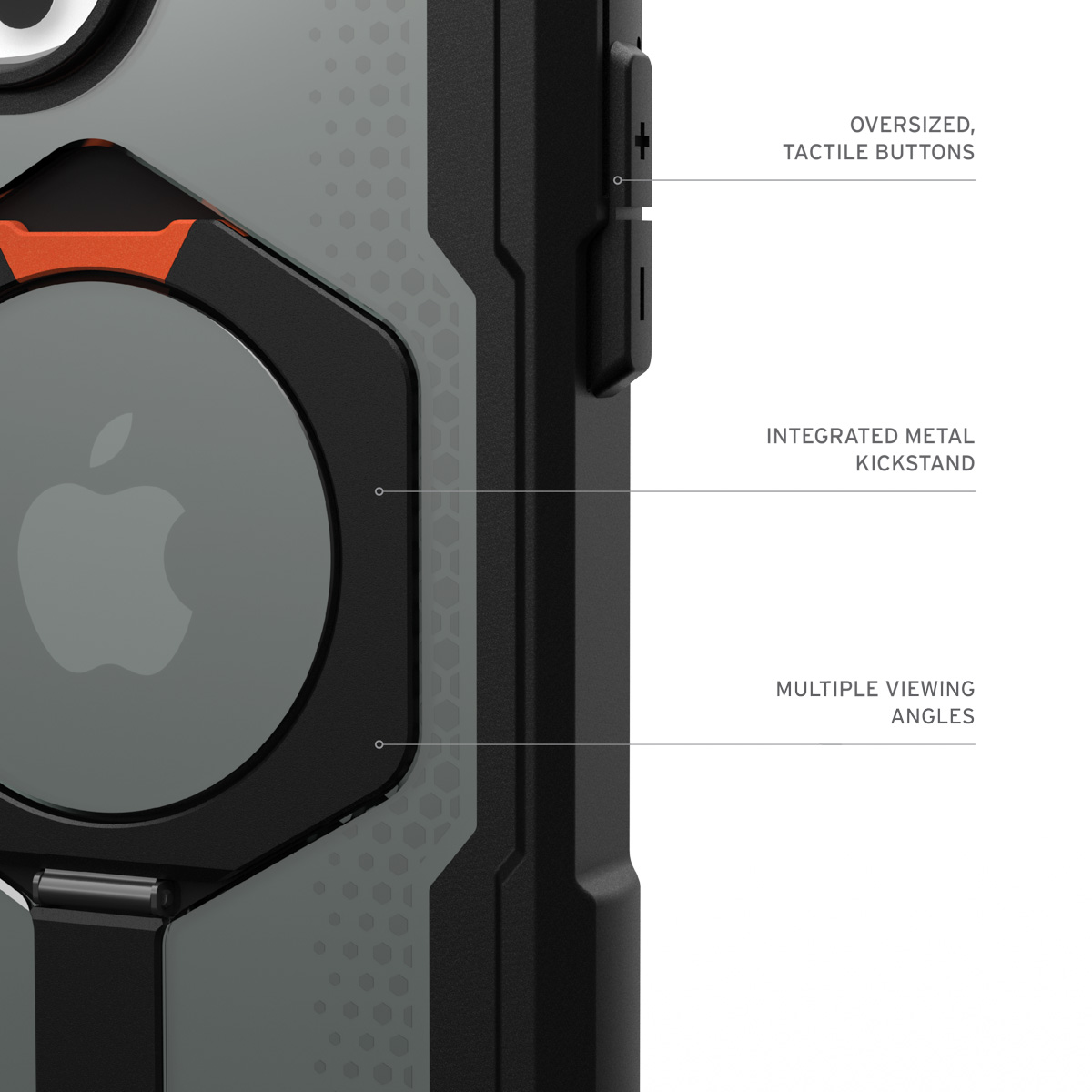 UAG Plasma XTE Backcover MagSafe Apple iPhone 16 Pro – Black / Orange