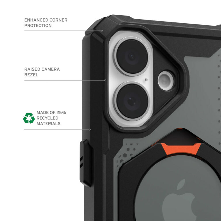 UAG Plasma XTE Backcover MagSafe Apple iPhone 16 - Black / Orange - Afbeelding 4