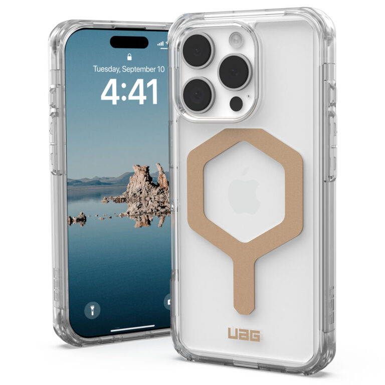 UAG Plyo Backcover MagSafe Apple iPhone 16 Pro - Ice / Gold - Afbeelding 10