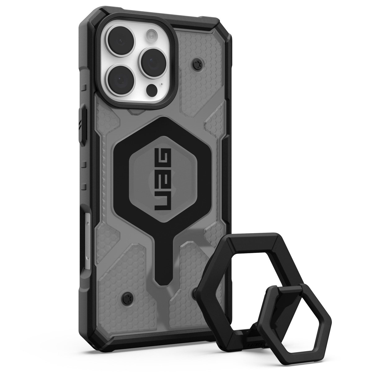 UAG Pathfinder Backcover MagSafe met polsbandje Apple iPhone 16 Pro Max – Ash Black