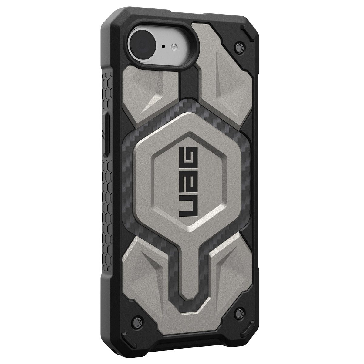 UAG Monarch Backcover Apple iPhone 16e - Titanium - Afbeelding 4
