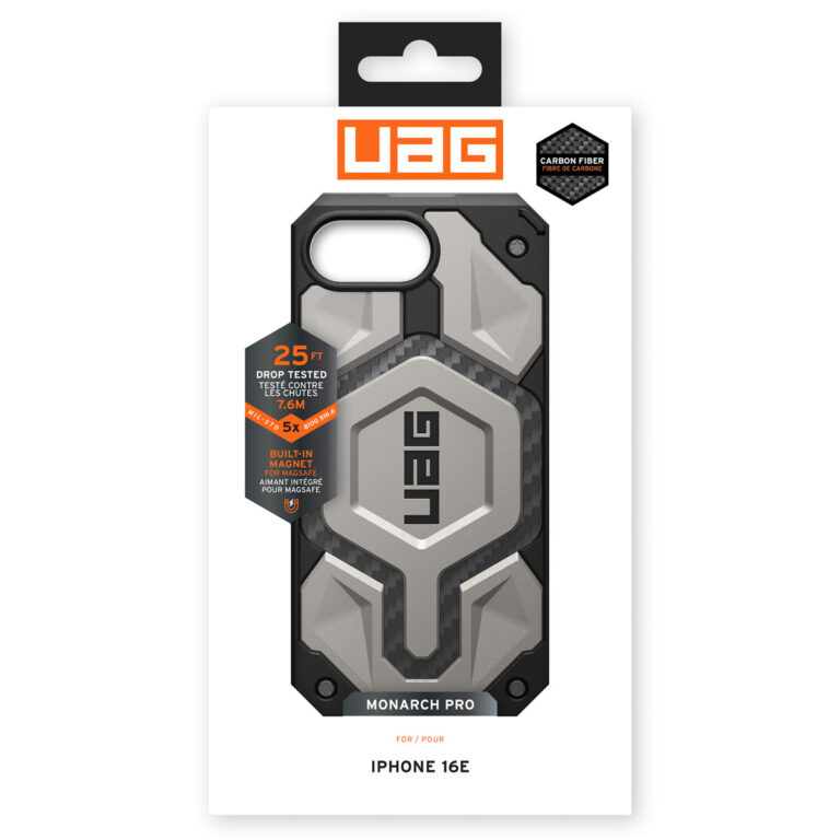 UAG Monarch Backcover Apple iPhone 16e - Titanium - Afbeelding 2