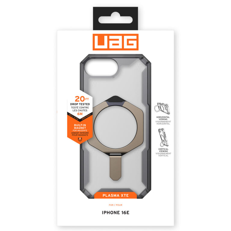 UAG Plasma XTE Backcover MagSafe Apple iPhone 16e - Ash / Titanium - Afbeelding 2