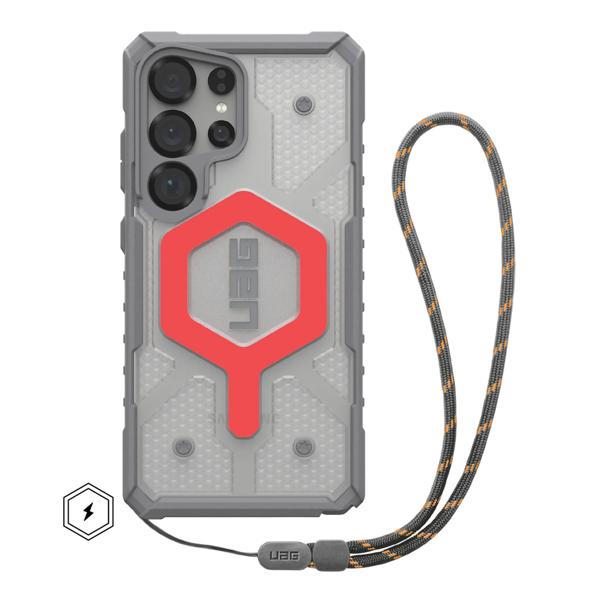 UAG Pathfinder Backcover MagSafe met koord Samsung Galaxy S25 Ultra – Clear / Lava
