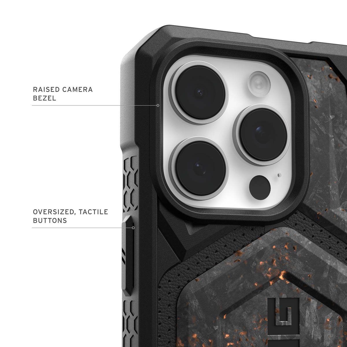 UAG Monarch Pro Backcover Apple iPhone 16 Pro Max - Forged Carbon - Afbeelding 3