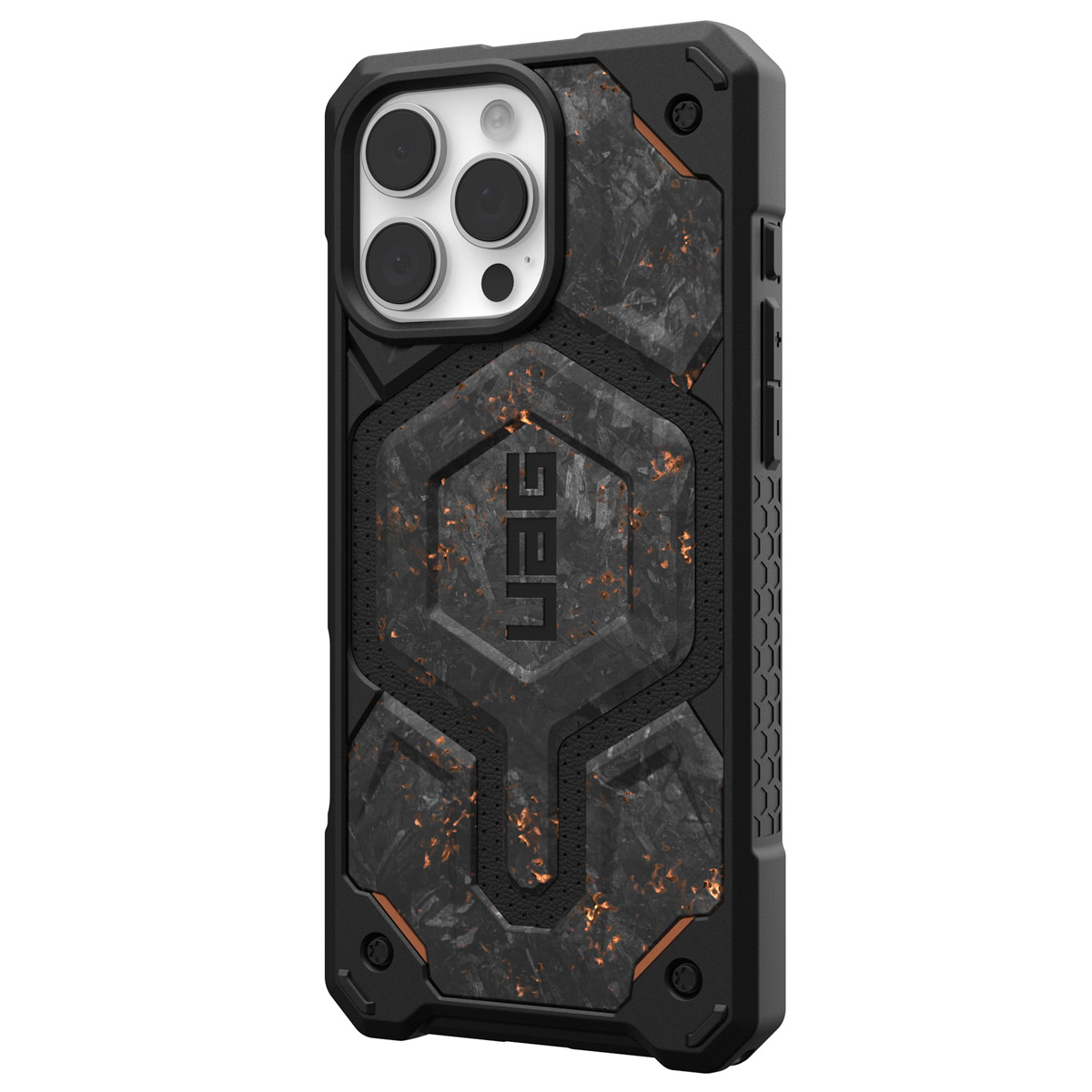 UAG Monarch Pro Backcover Apple iPhone 16 Pro Max - Forged Carbon - Afbeelding 4