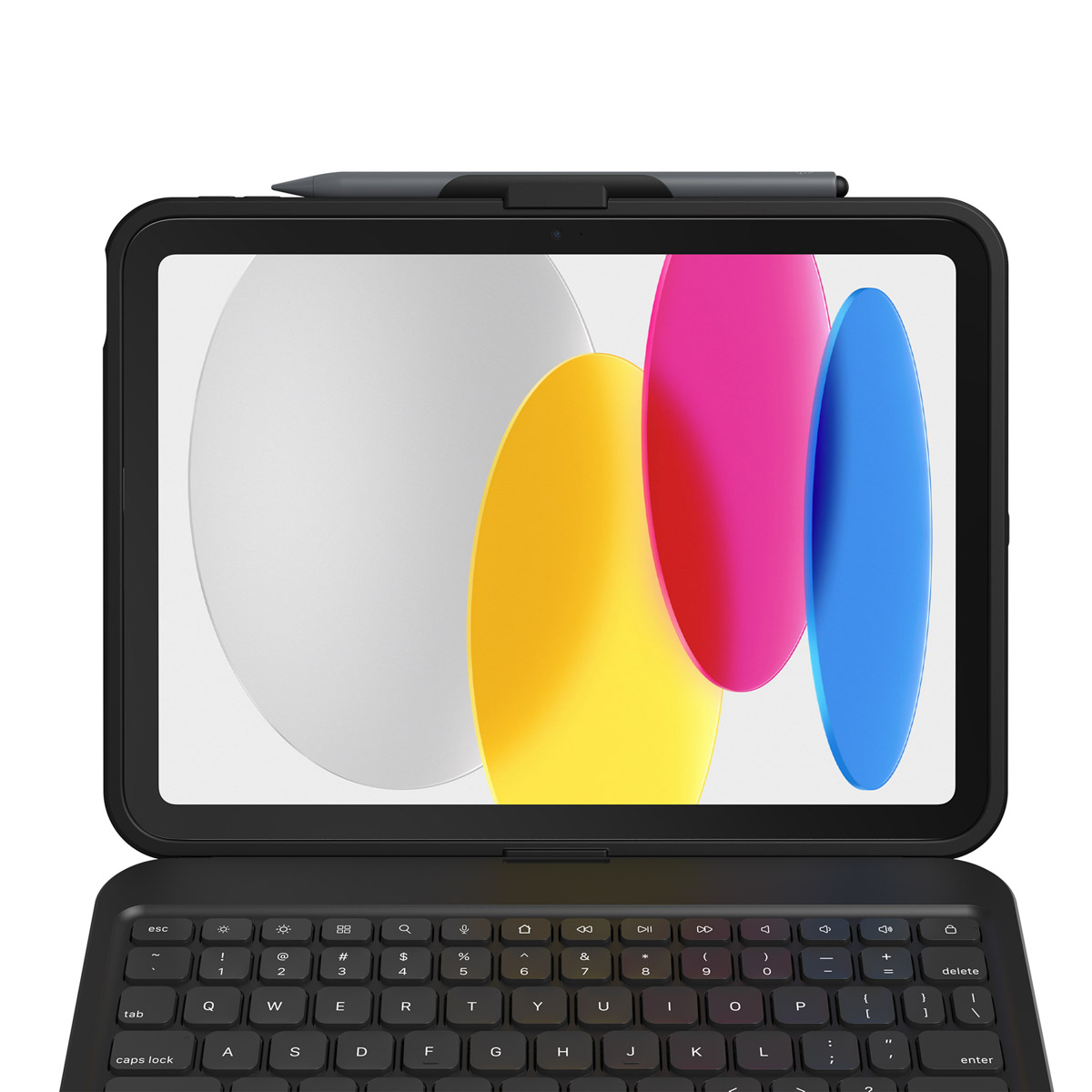 ZAGG Tough Keys QWERTZ Keyboard Bookcase Apple iPad 11 (2025) 11 inch A16 / iPad 10 (2022) 10.9 inch - Zwart - Afbeelding 3