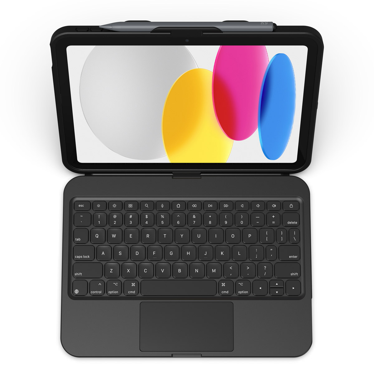 ZAGG Tough Keys QWERTZ Keyboard Bookcase Apple iPad 11 (2025) 11 inch A16 / iPad 10 (2022) 10.9 inch – Zwart