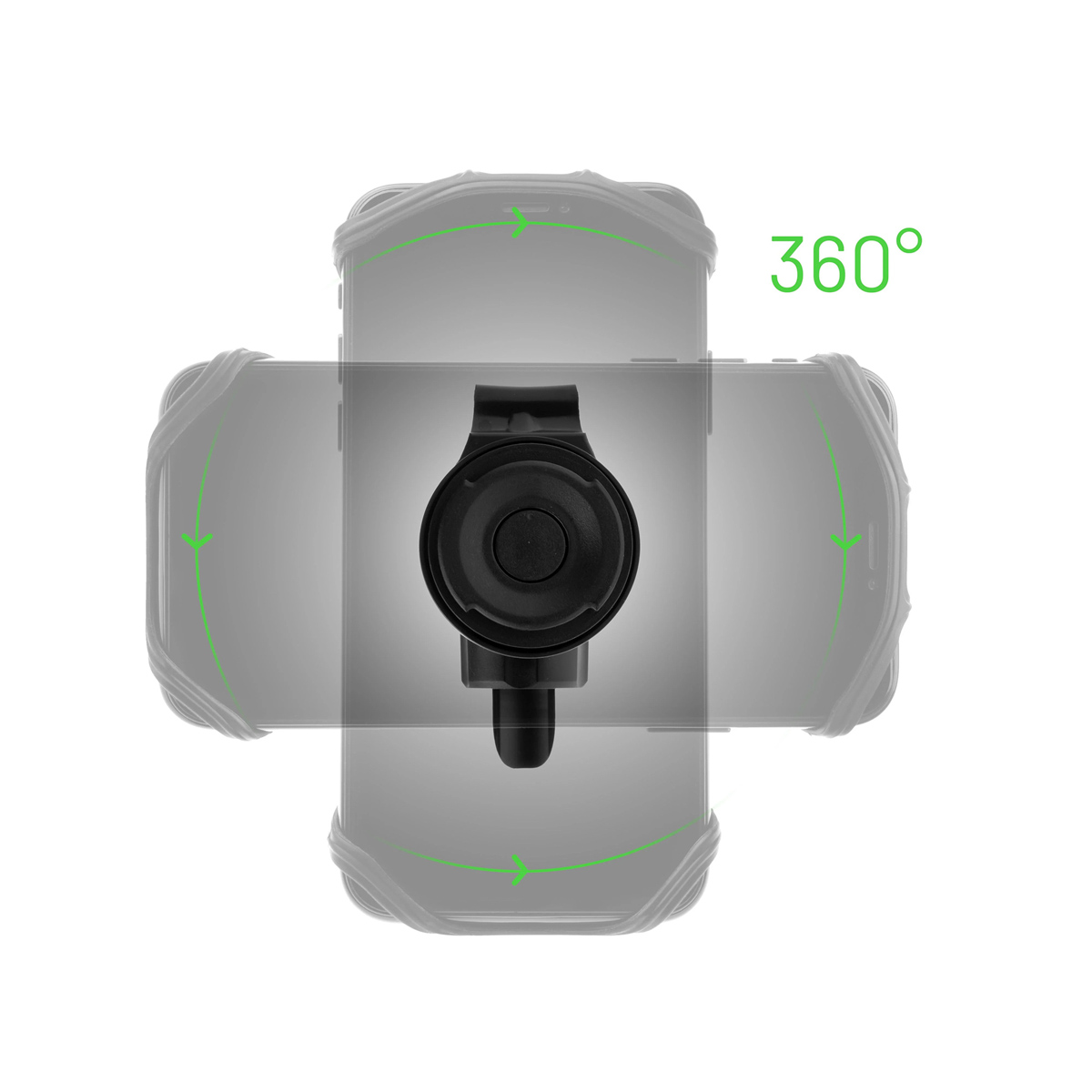 Fixed Bikee 2 - Telefoonhouder fiets - 360 graden draaibaar - Universeel - Zwart - Afbeelding 6