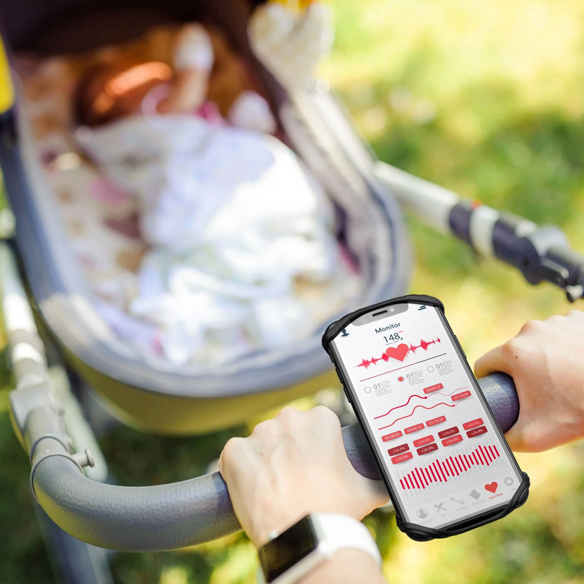 Fixed Bikee 2 - Telefoonhouder fiets - 360 graden draaibaar - Universeel - Zwart - Afbeelding 6