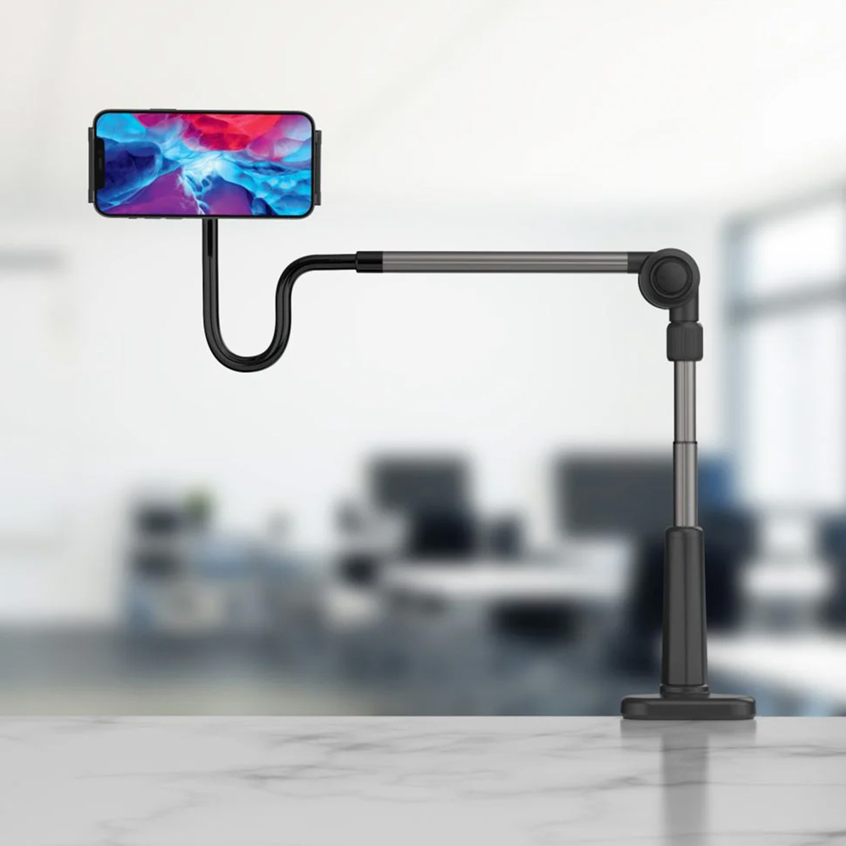 Fixed Relax tablet standaard - Verstelbaar - 360 graden draaibaar - Zwart - Afbeelding 4