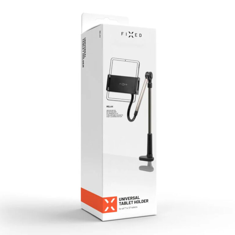 Fixed Relax tablet standaard - Verstelbaar - 360 graden draaibaar - Zwart - Afbeelding 5