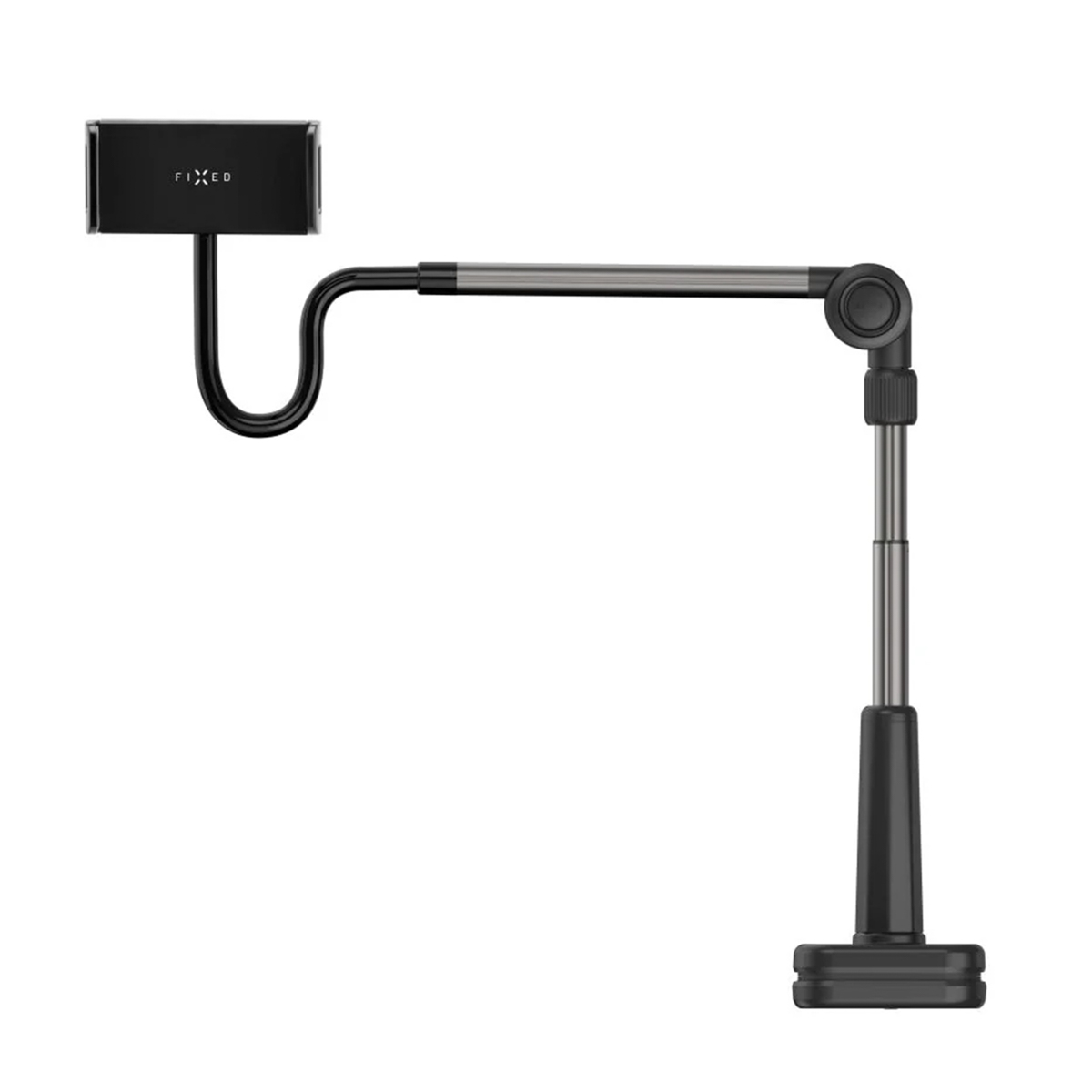 Fixed Relax tablet standaard – Verstelbaar – 360 graden draaibaar – Zwart