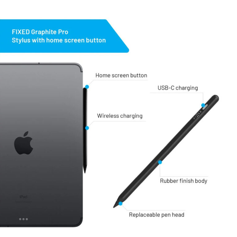 Fixed Graphite Pro stylus pen voor Apple iPad - Zwart - Afbeelding 3