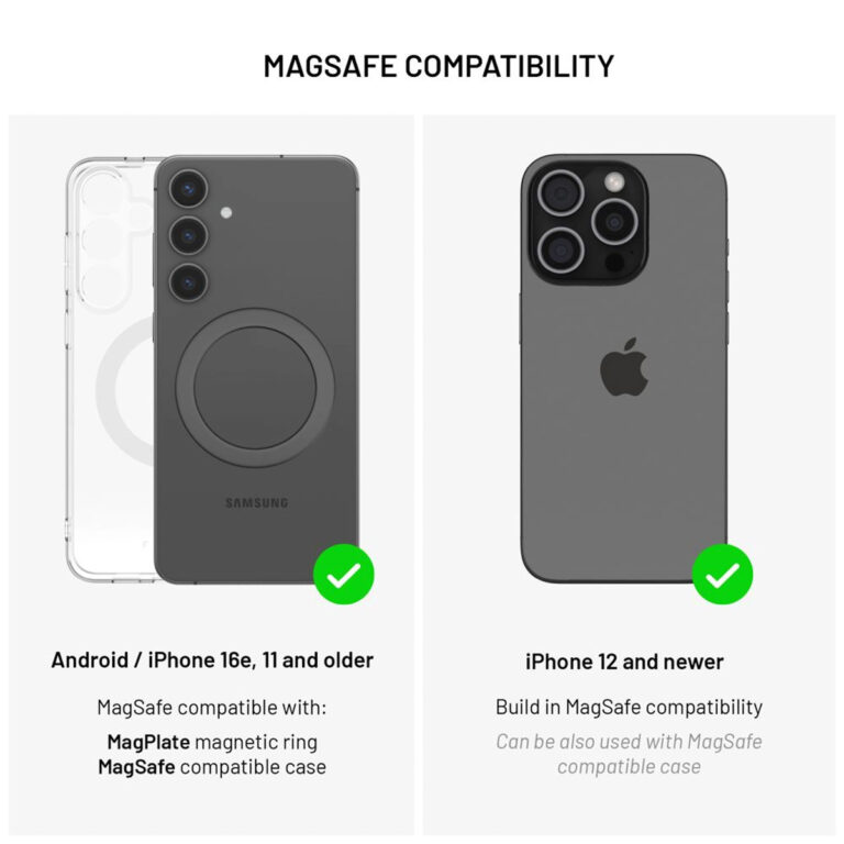 Fixed MagCool - telefoonhouder auto - Ventilatierooster - MagSafe - Draadloos opladen - Zwart - Afbeelding 6