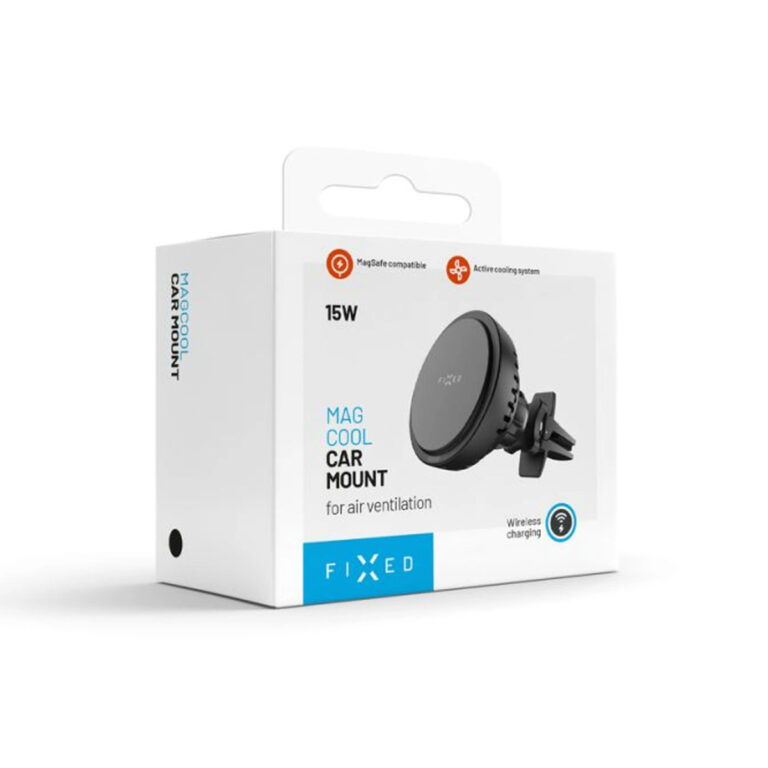 Fixed MagCool - telefoonhouder auto - Ventilatierooster - MagSafe - Draadloos opladen - Zwart - Afbeelding 2