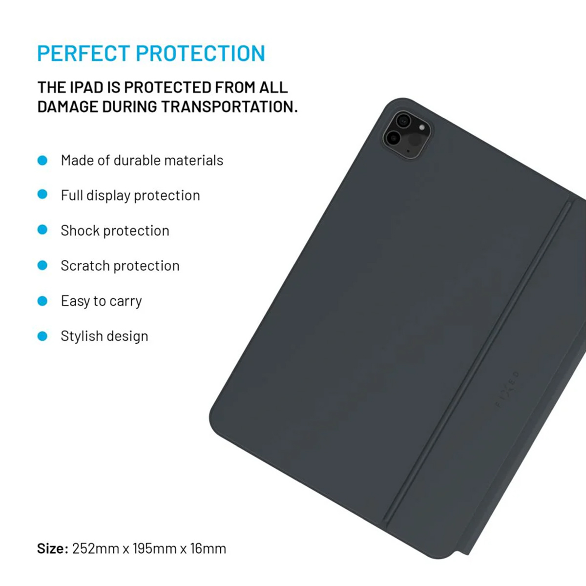 Fixed Typee QWERTY keyboard case iPad Pro 11 (2018-2022) / Air 4 (2020) / Air 5 (2022) / Air 11 inch (2025) M3 / (2024) M3 - Zwart - Afbeelding 5