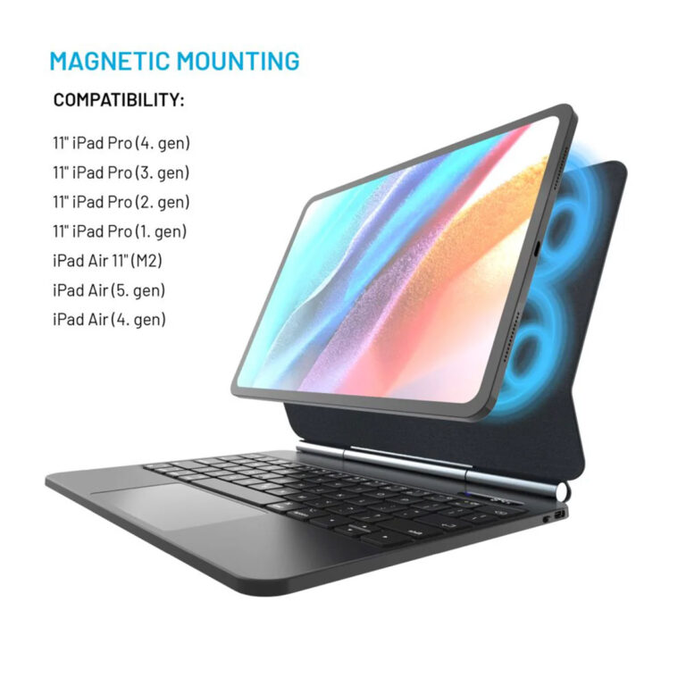 Fixed Typee QWERTY keyboard case iPad Pro 11 (2018-2022) / Air 4 (2020) / Air 5 (2022) / Air 11 inch (2025) M3 / (2024) M3 - Zwart - Afbeelding 7