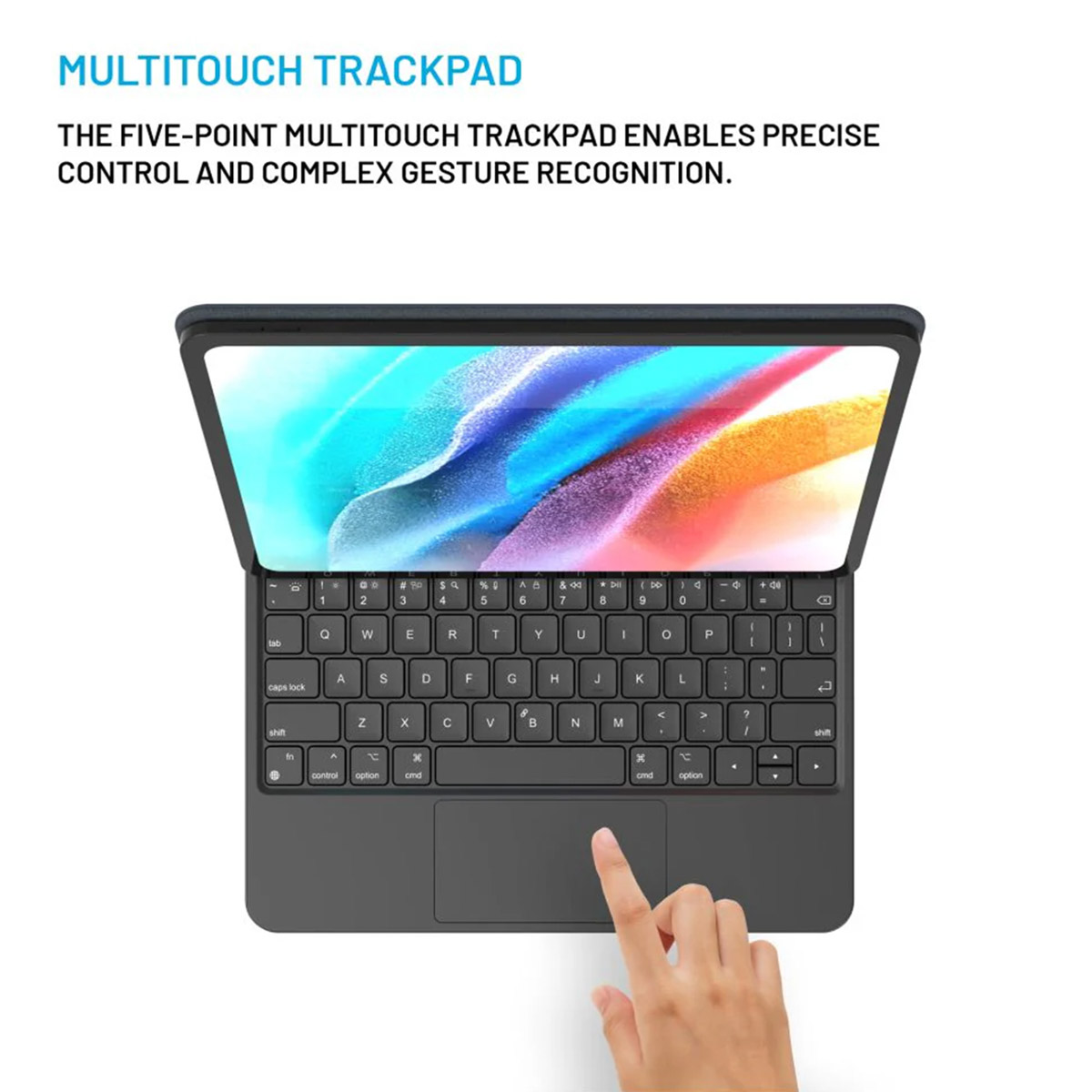 Fixed Typee QWERTY keyboard case iPad Pro 11 (2018-2022) / Air 4 (2020) / Air 5 (2022) / Air 11 inch (2025) M3 / (2024) M3 - Zwart - Afbeelding 7